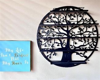 Tree of life wall shelf and sign