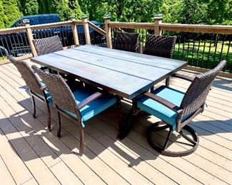 Outdoor patio table and chairs