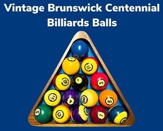 Vintage Centennial Billiards Pool Balls