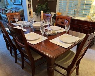 Beautiful dining room table and chairs