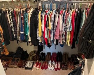 LOTS of nice ladies clothes shoes and hats 