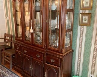 beautiful light up china cabinet