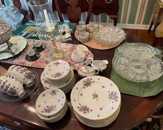 selection of china & crystal