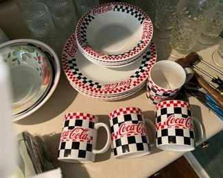 Coca-Cola cafe dinnerware made by Gibson 