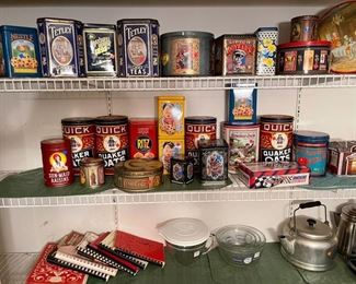 variety of tins