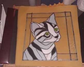 Good size stained glass art window