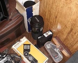 Zoom lenses and flash accessories 