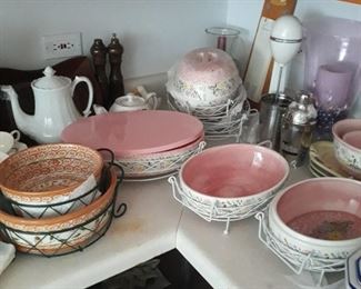 Temp-tations  serving pieces in the pink