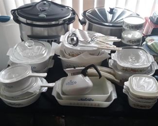 Corningware , cornflower and spice of life patterns