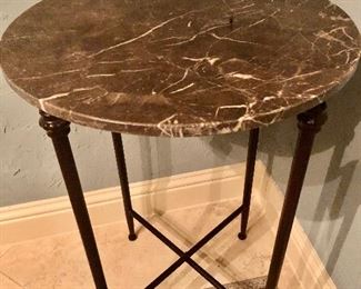 Iron/stone accent table