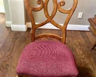 8 dining chairs - 2 with arms