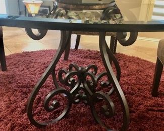 Iron table base 