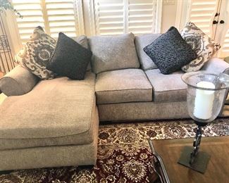 Chaise and armless love seat