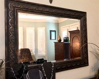 Large dark brown mirror