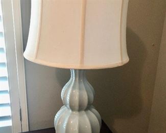 Light blue ceramic lamp
