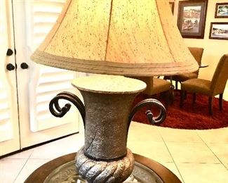 Pair of urn style lamps