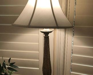 Silver tone lamp