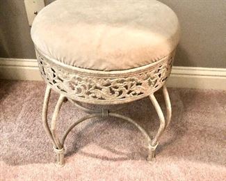 Cream vanity stool