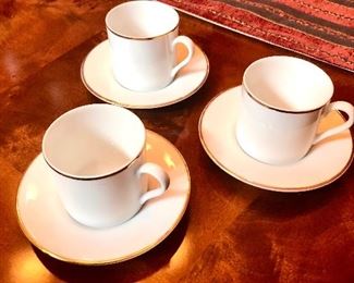 3 Tiffany tea cups and saucers