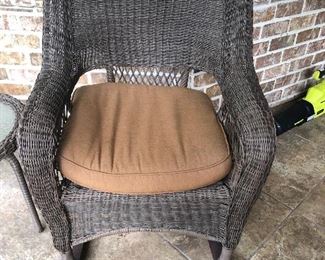 Matching wicker rocker