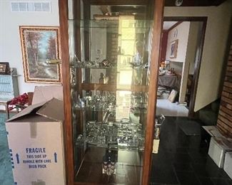 Lighted curio cabinet