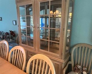 Matching lighted china cabinet