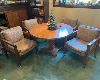 Kitchen/game table with 4 chairs....