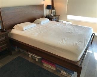 Original Tuft and Needle foam mattress. Bed is a platform frame. Solid wood. No scratches.  Mattress is new looking because we had a allergy cover on it $800 Firm Ask to see