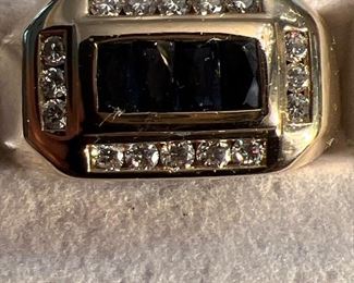 14 K Sapphire and diamonds ring 
#5