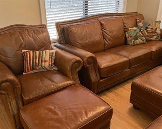 Leather furniture set