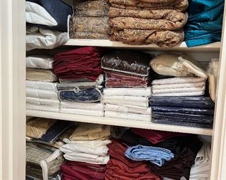 window curtain panels, many unopened