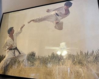 framed Bruce Lee poster
