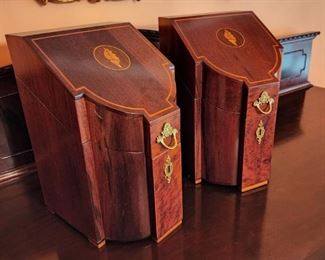 Beautiful 18th Century Reproduction Cutlery Boxes