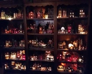 Large selection of Department 56 Christmas Village Buildings and Accessories (most with boxes)