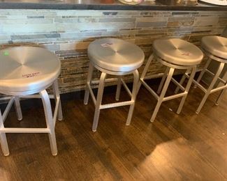 Crate & Barrel Chrome Stools