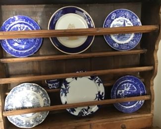 Antique Blue and White Plates