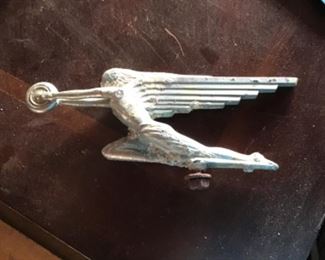 Vintage Hood Ornament, 1930s Packard Goddess of Speed, (Some Corrosion)