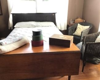 Queen Headboard, full /double Sealy Mattress with electric base. Another beautiful drop leaf table