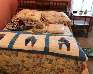 Full size bed, chest and nightstand 