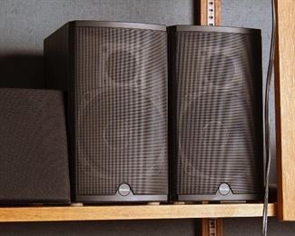 Boston Acoustic bookshelf speakers and center channel speaker