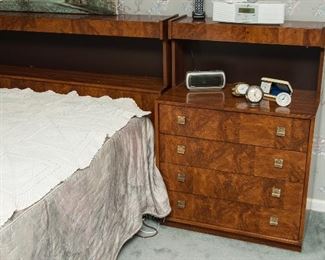 Drexel modular Headboard and end tables