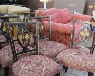 6 of a set of 12 dinning room chairs