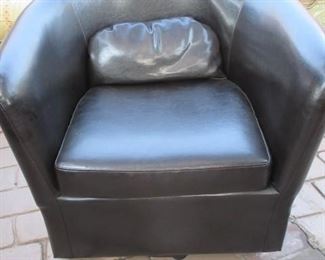 set of 3 leather chairs