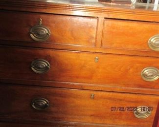 front view of antique dresser