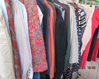 racks of designer clothes