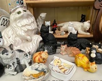 hundreds of cat collectibles