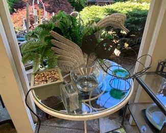 Patio decor, planters, furniture