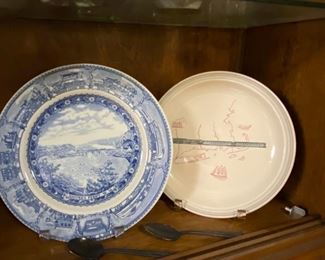 Vintage and Antique Railroad Dining plates