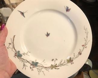 Several plates of what I believe to be unmarked antique limoges