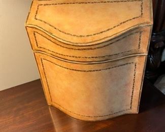 Leather letter box